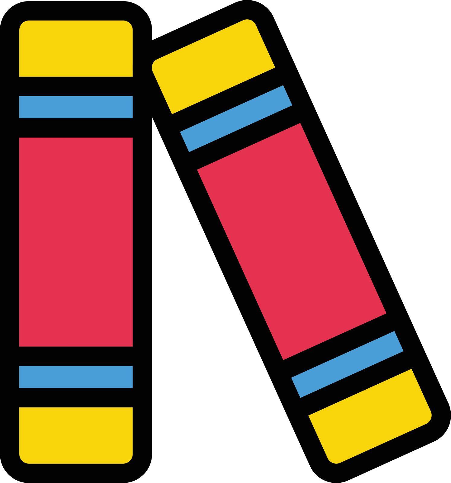 library vector line colour icon