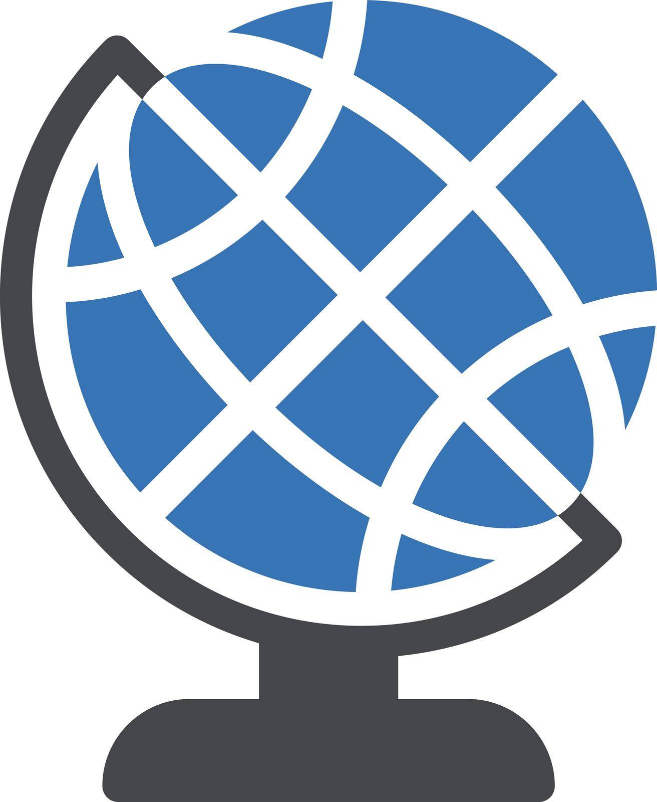 globe vector glyph colour icon