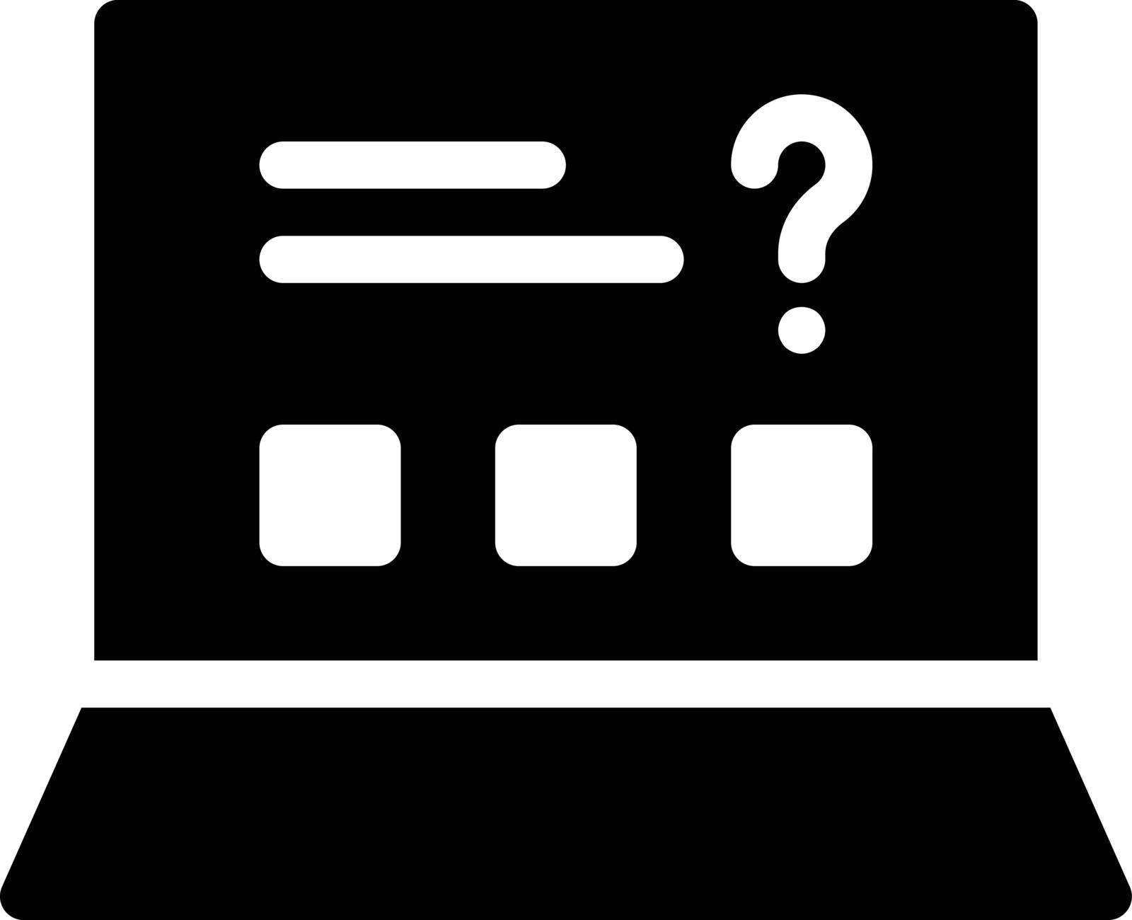 Quiz vector glyph flat icon