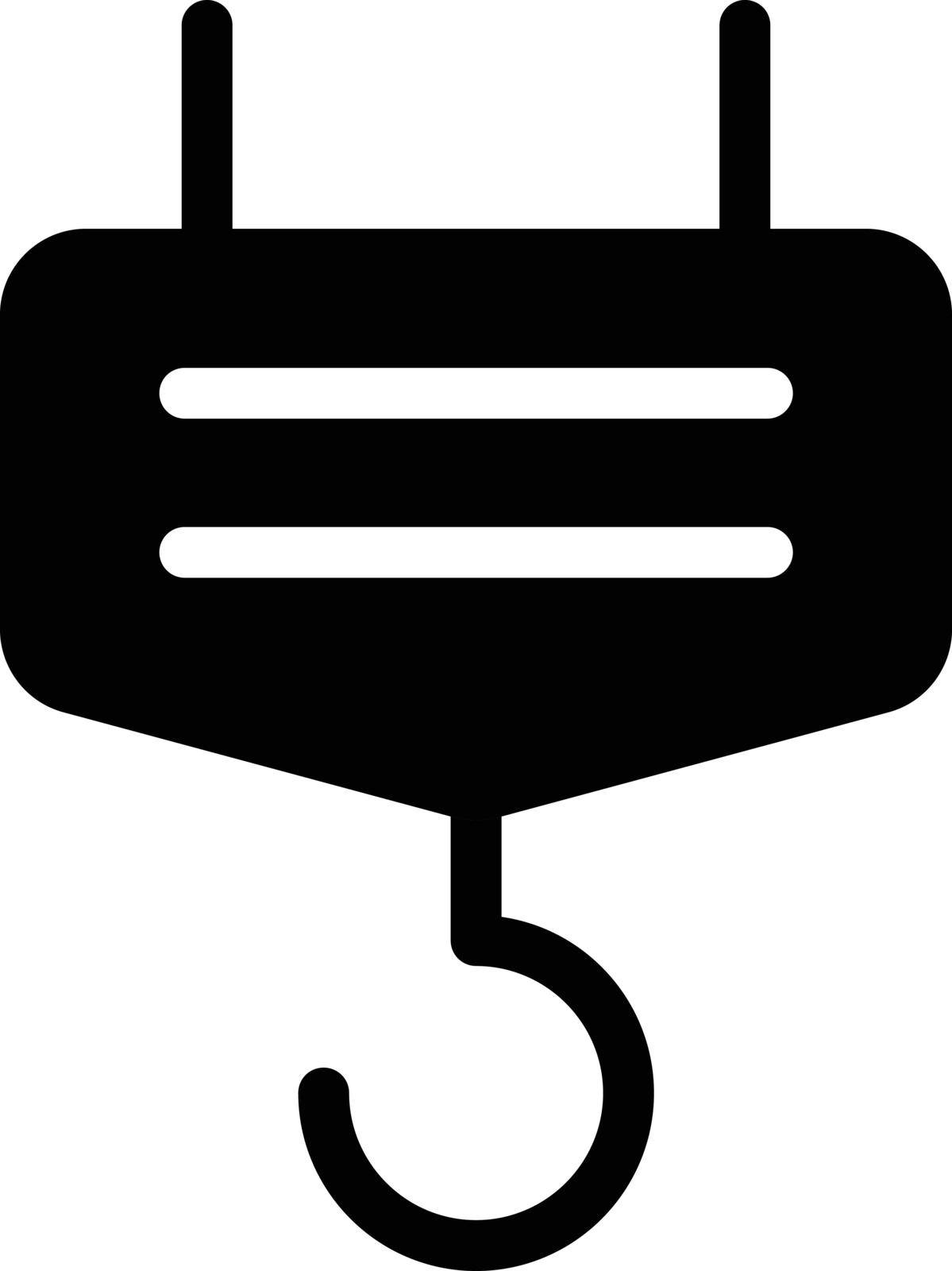 hook vector glyph flat icon