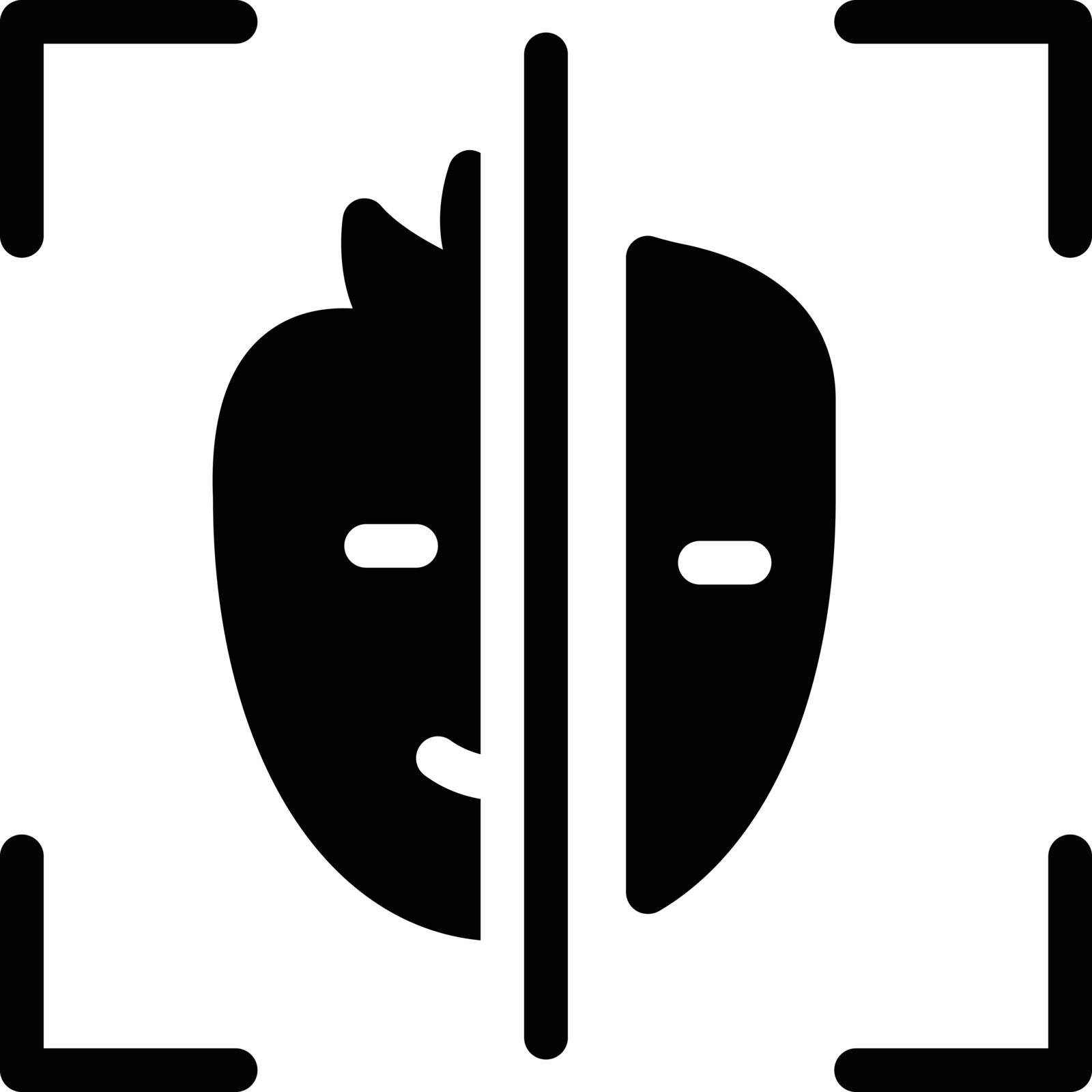 face vector glyph flat icon