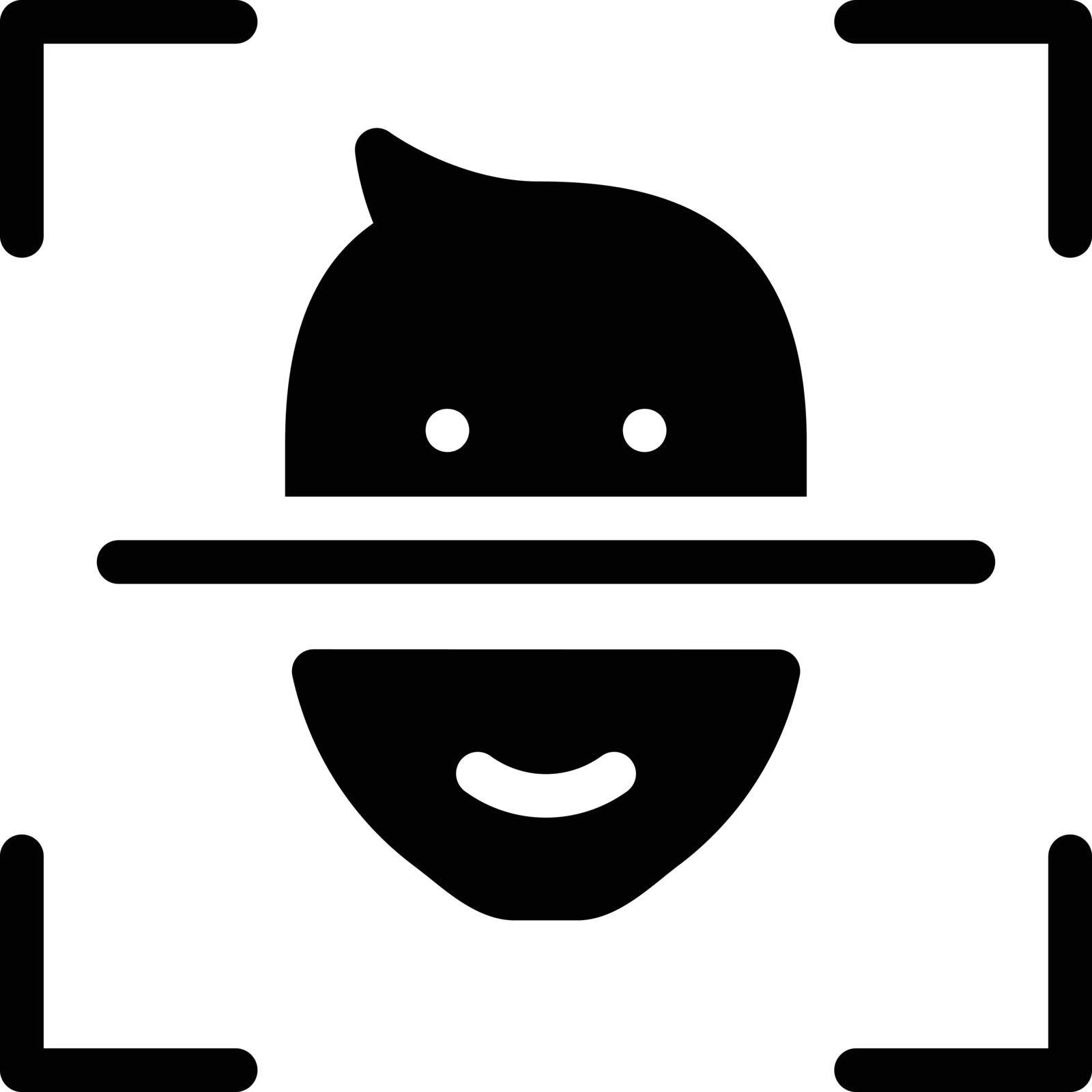 camera vector glyph flat icon