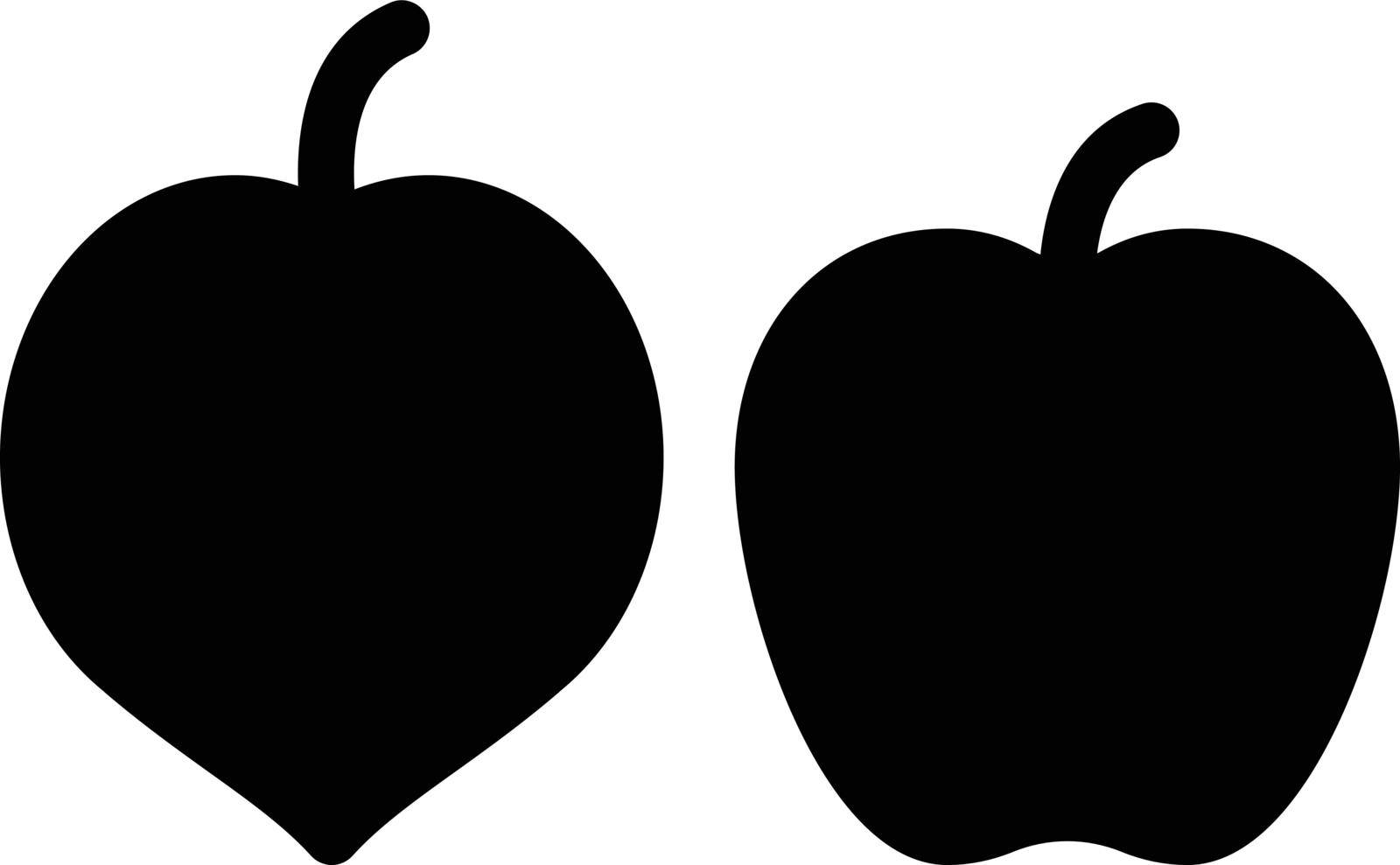 fruit diversity vector glyph flat icon