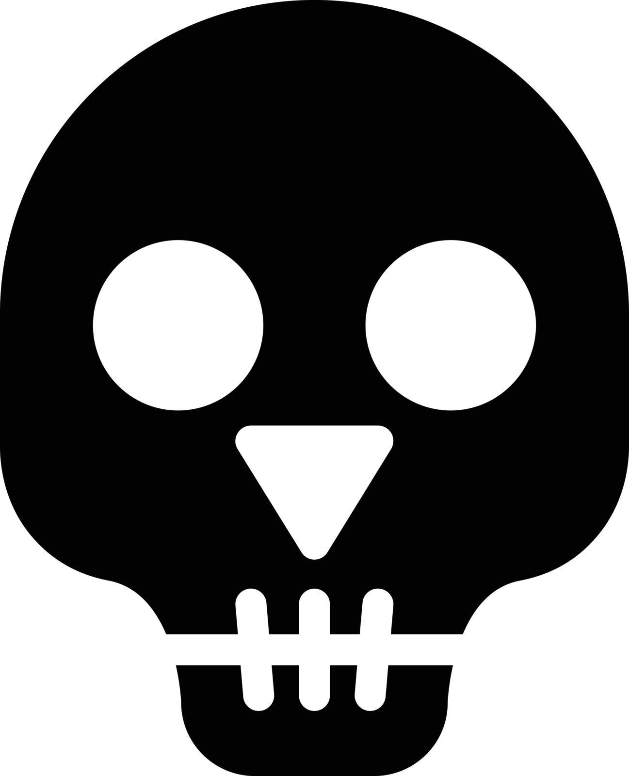 death vector glyph flat icon