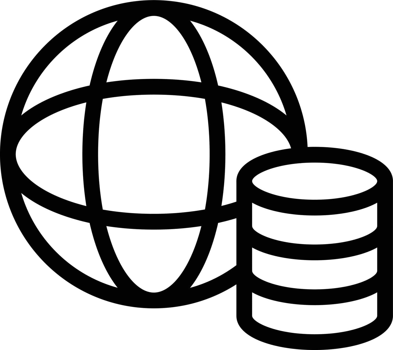 global vector thin line icon