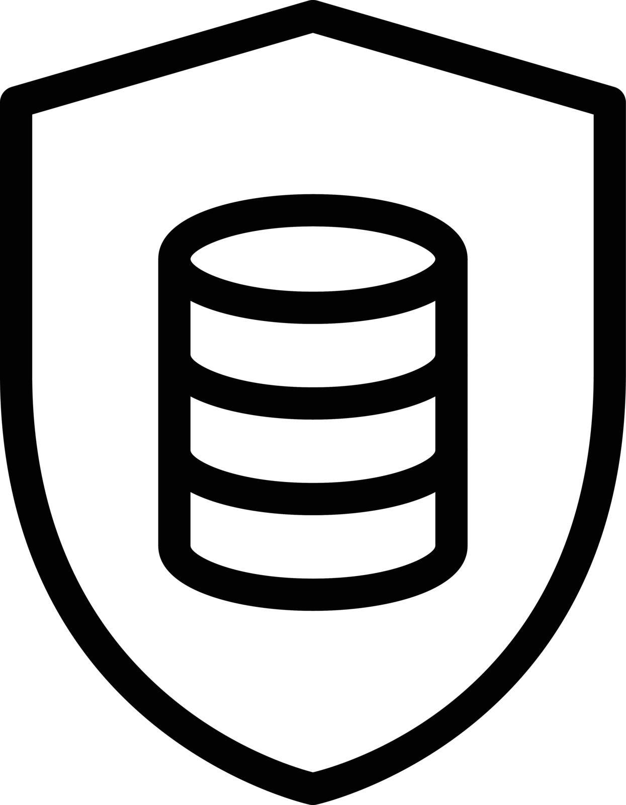 database vector thin line icon