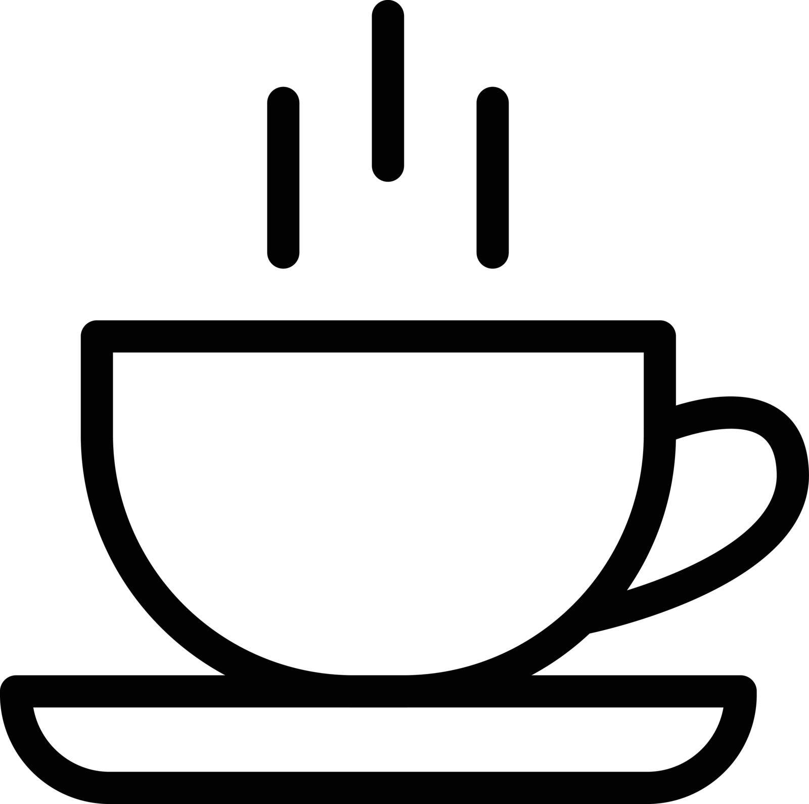 coffee vector thin line icon