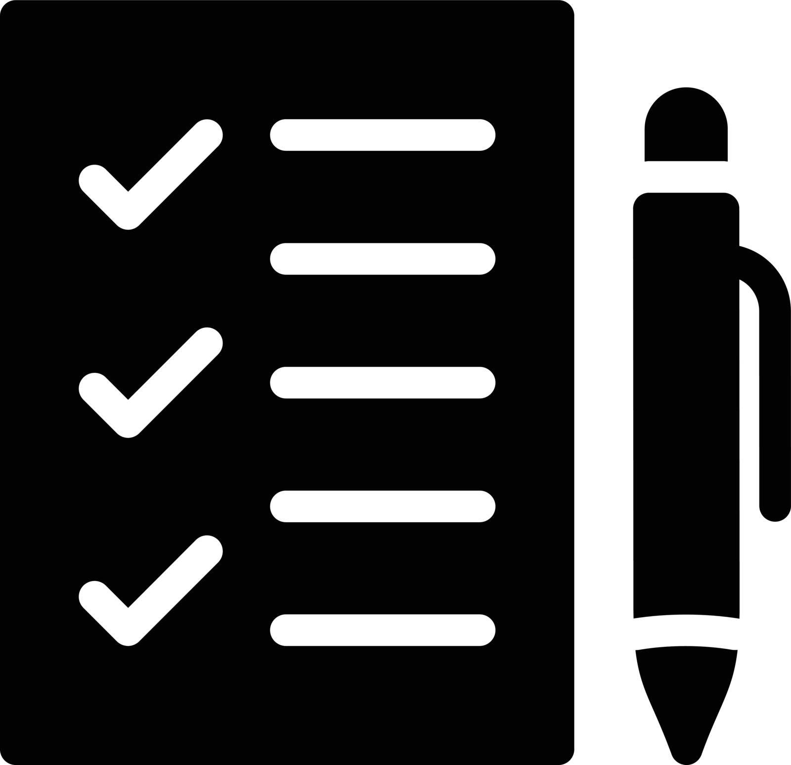 checklist vector glyph flat icon