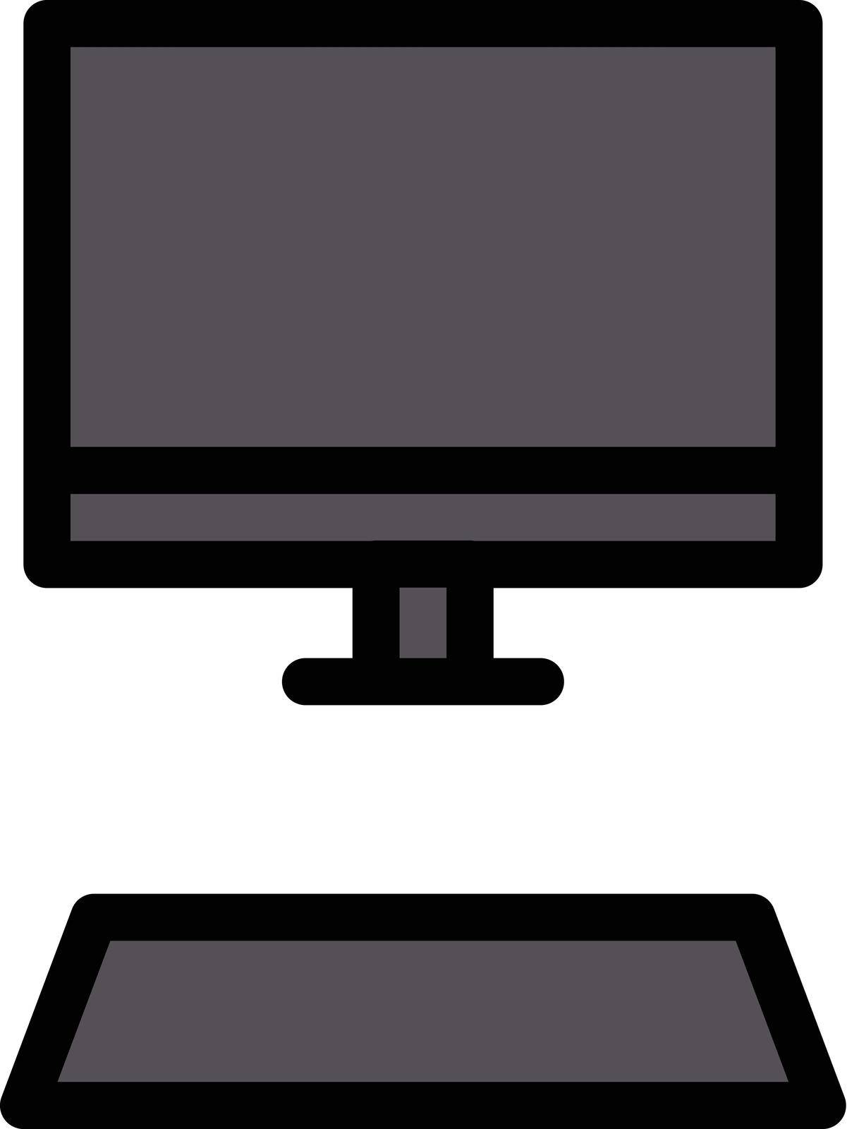 computer vector colour line icon