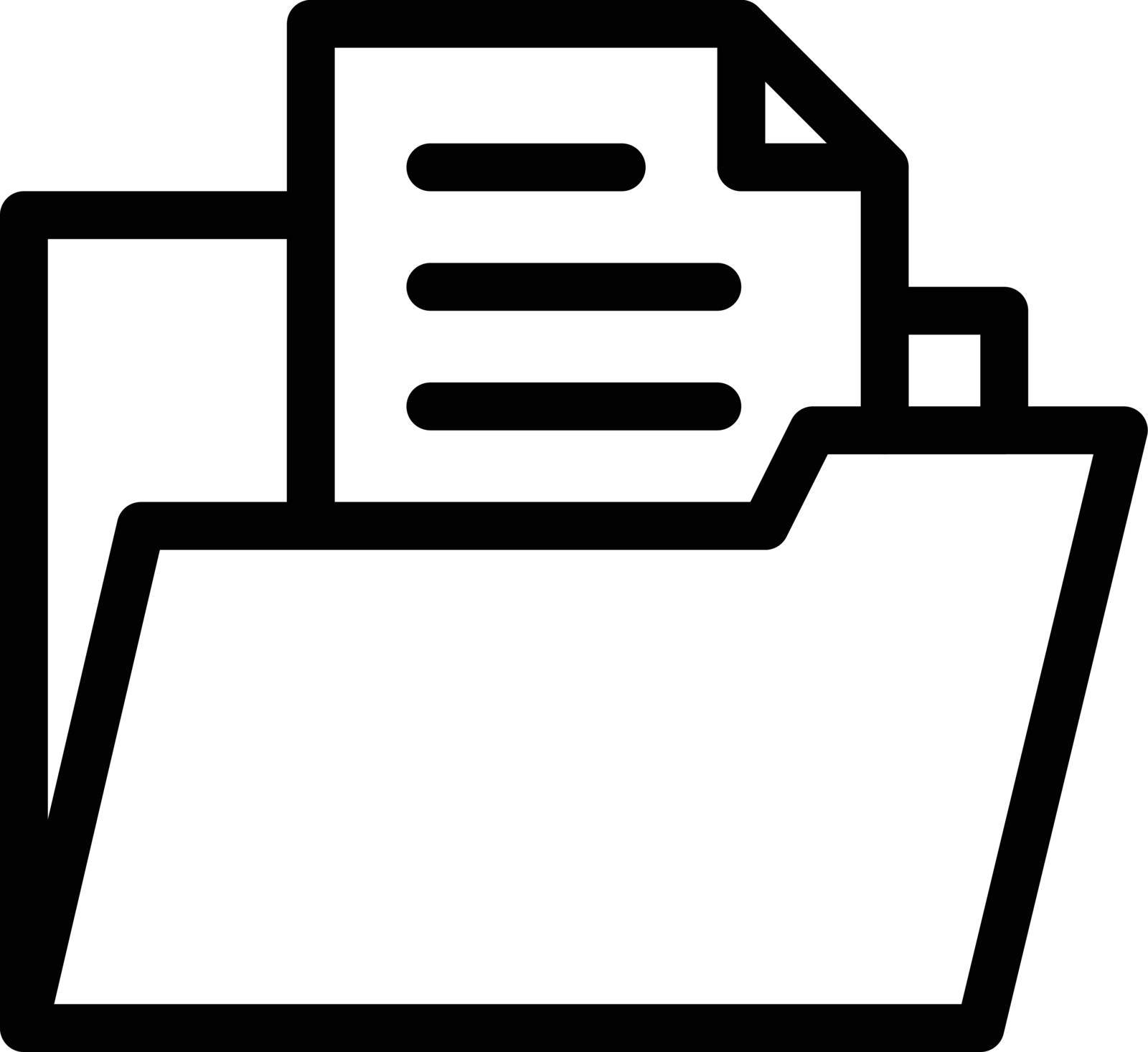 folder vector thin line icon