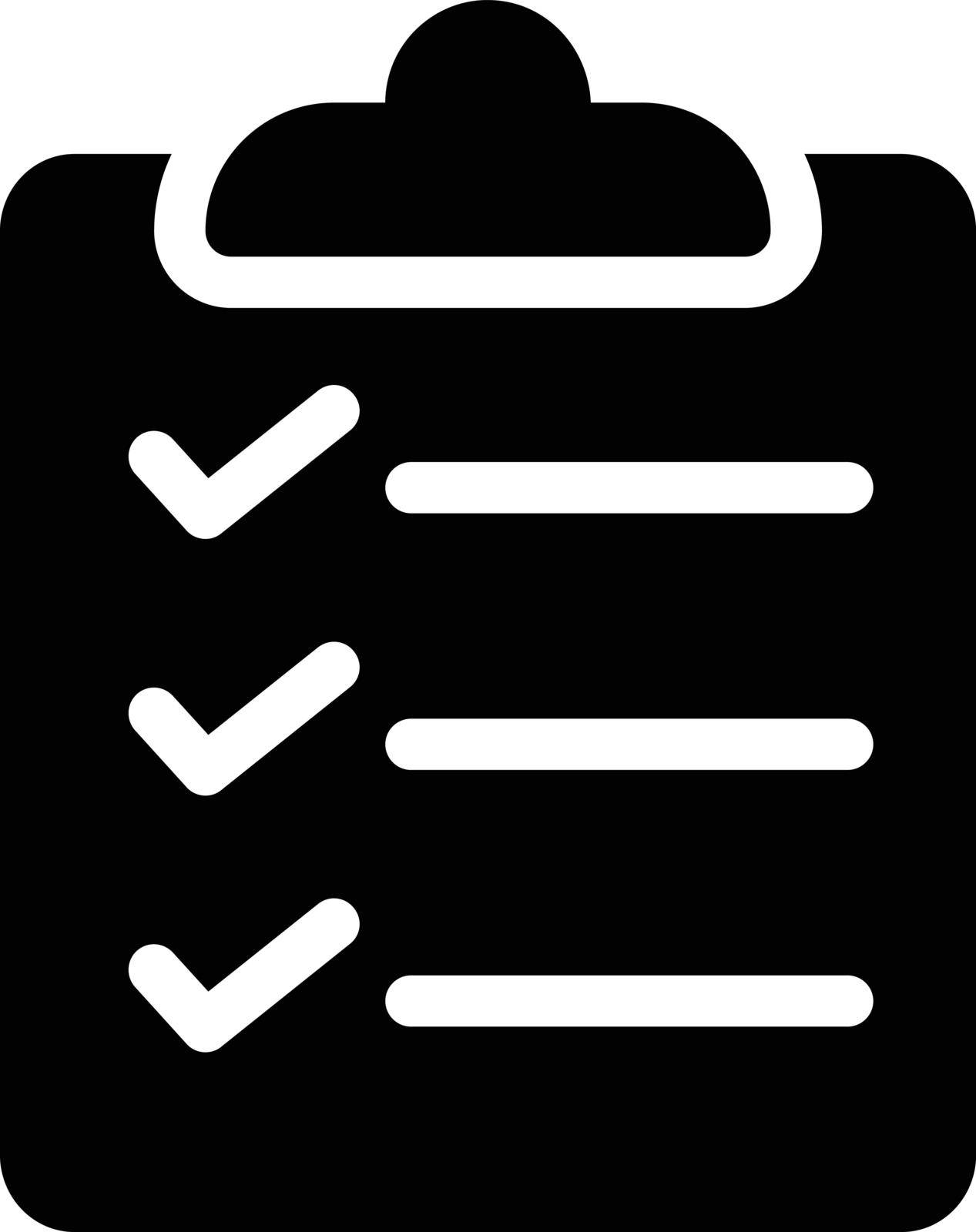 task list vector glyph flat icon