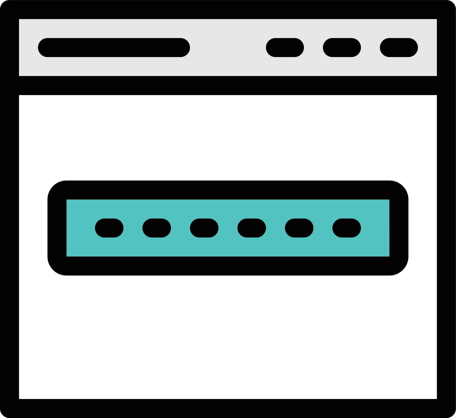 password vector color line icon
