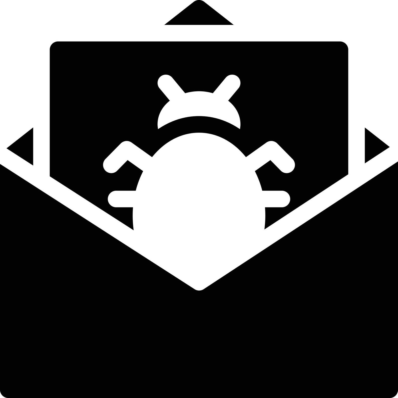 virus vector glyph flat icon