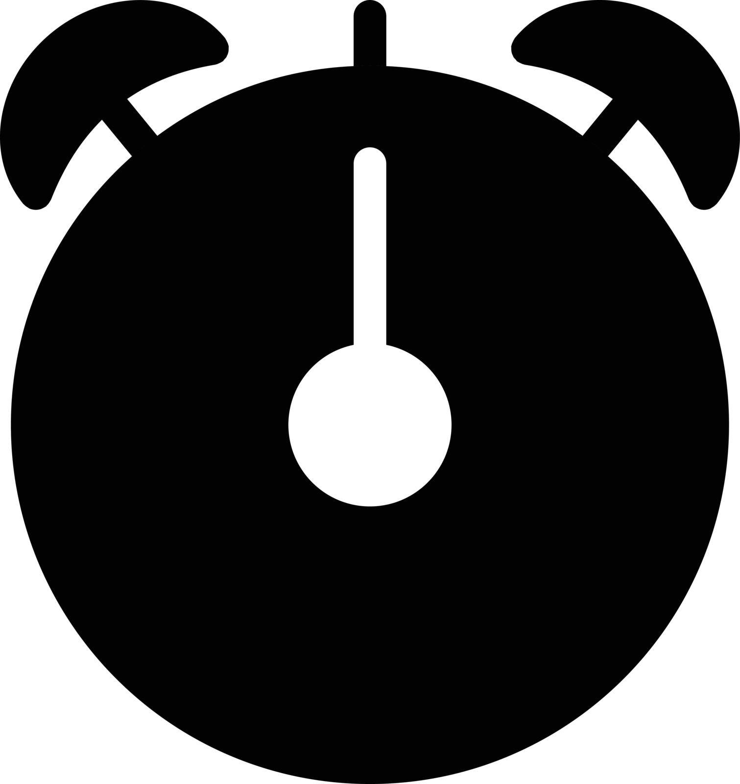 alarm vector glyph flat icon