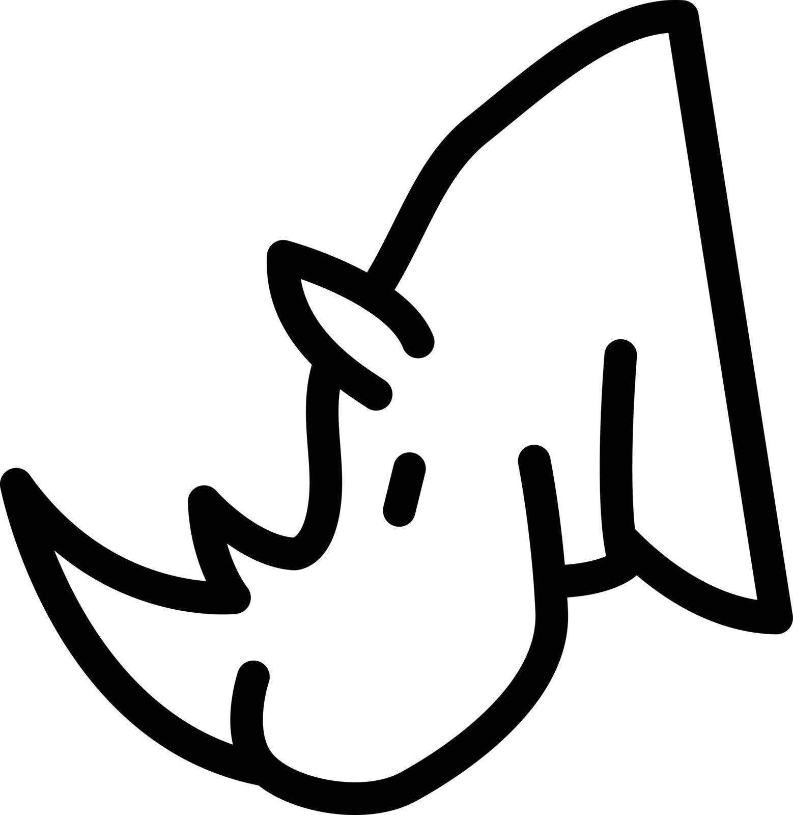 rhino vector thin line icon