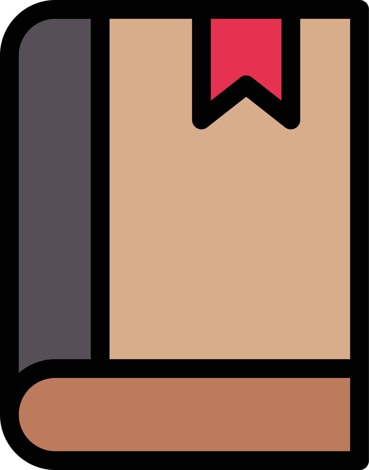 bookmark vector color line icon