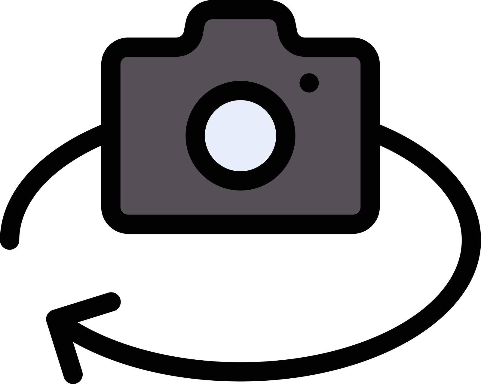 camera vector color line icon