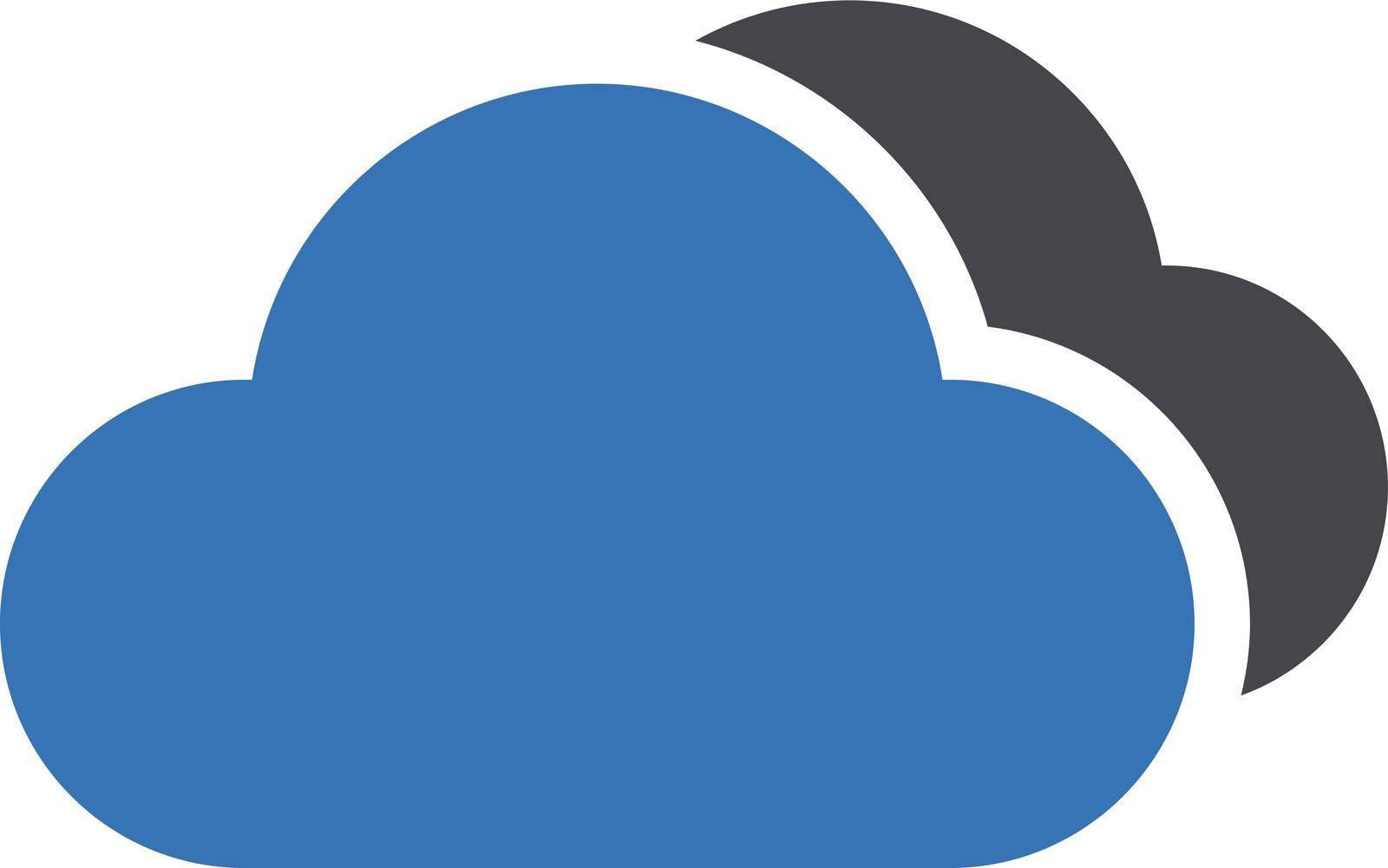cloud vector glyph color icon