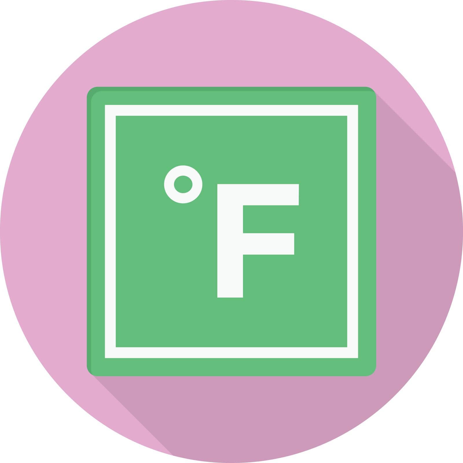 Fahrenheit vector flat colour icon