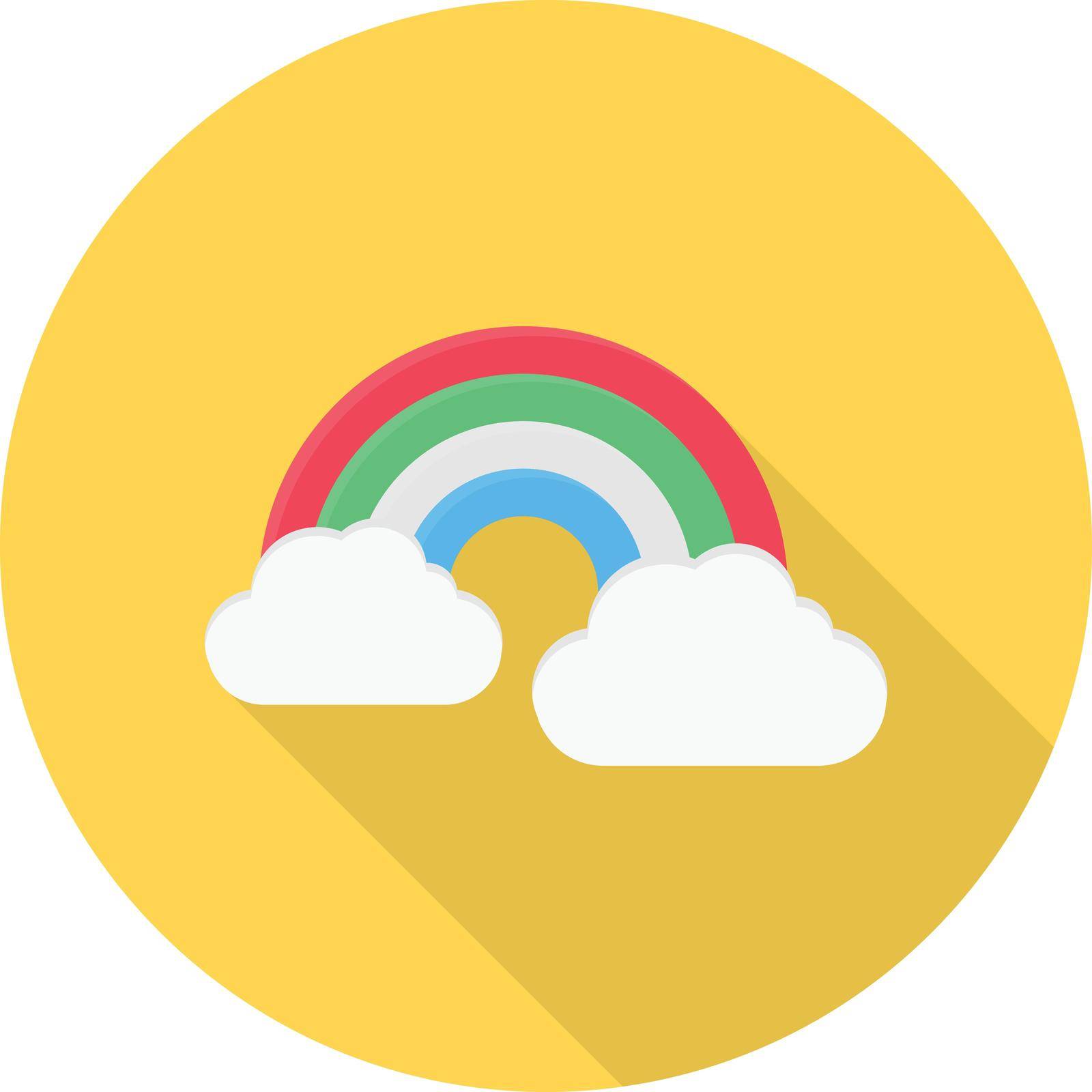 rainbow vector flat colour icon
