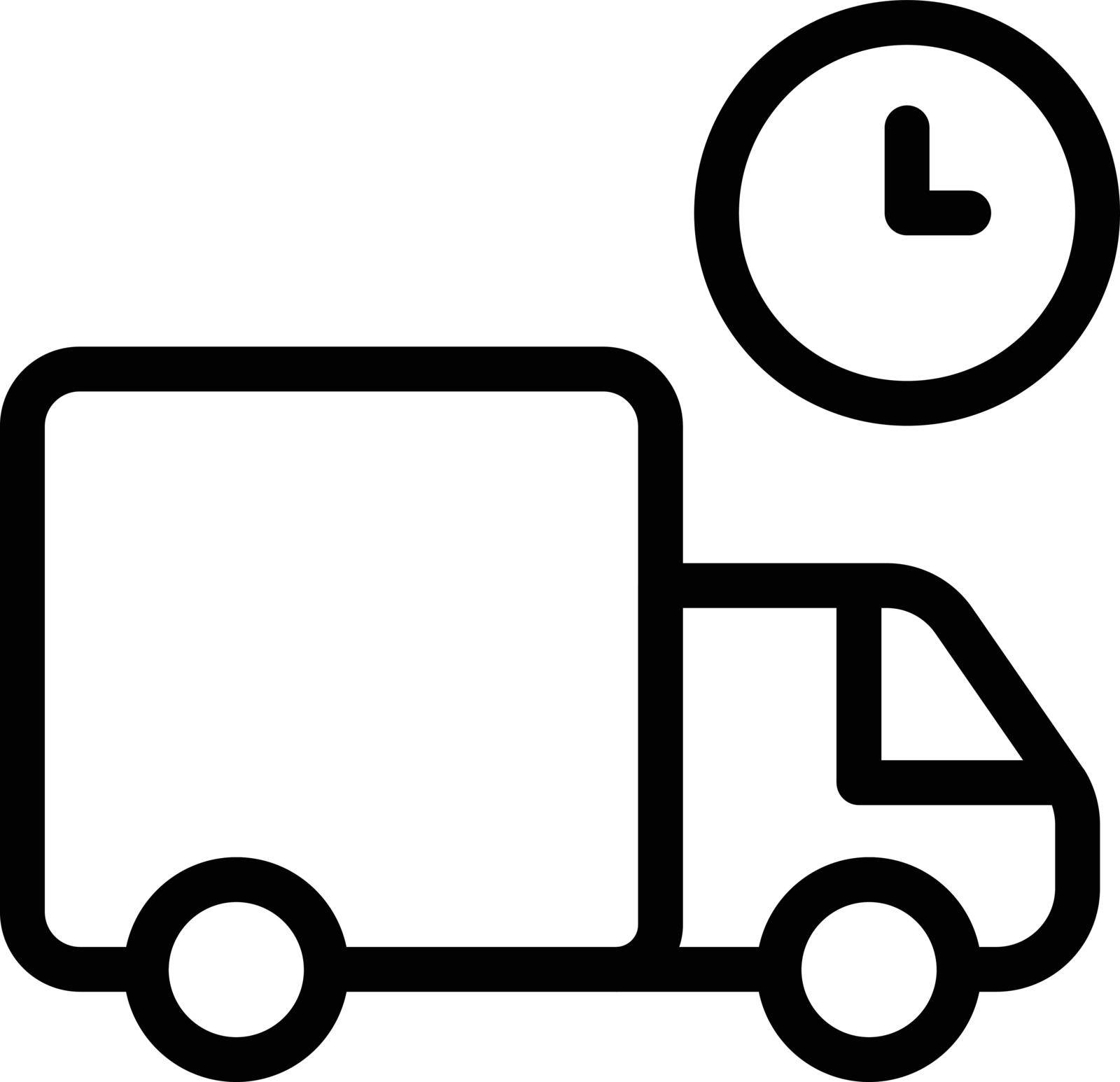 delivery vector thin line icon