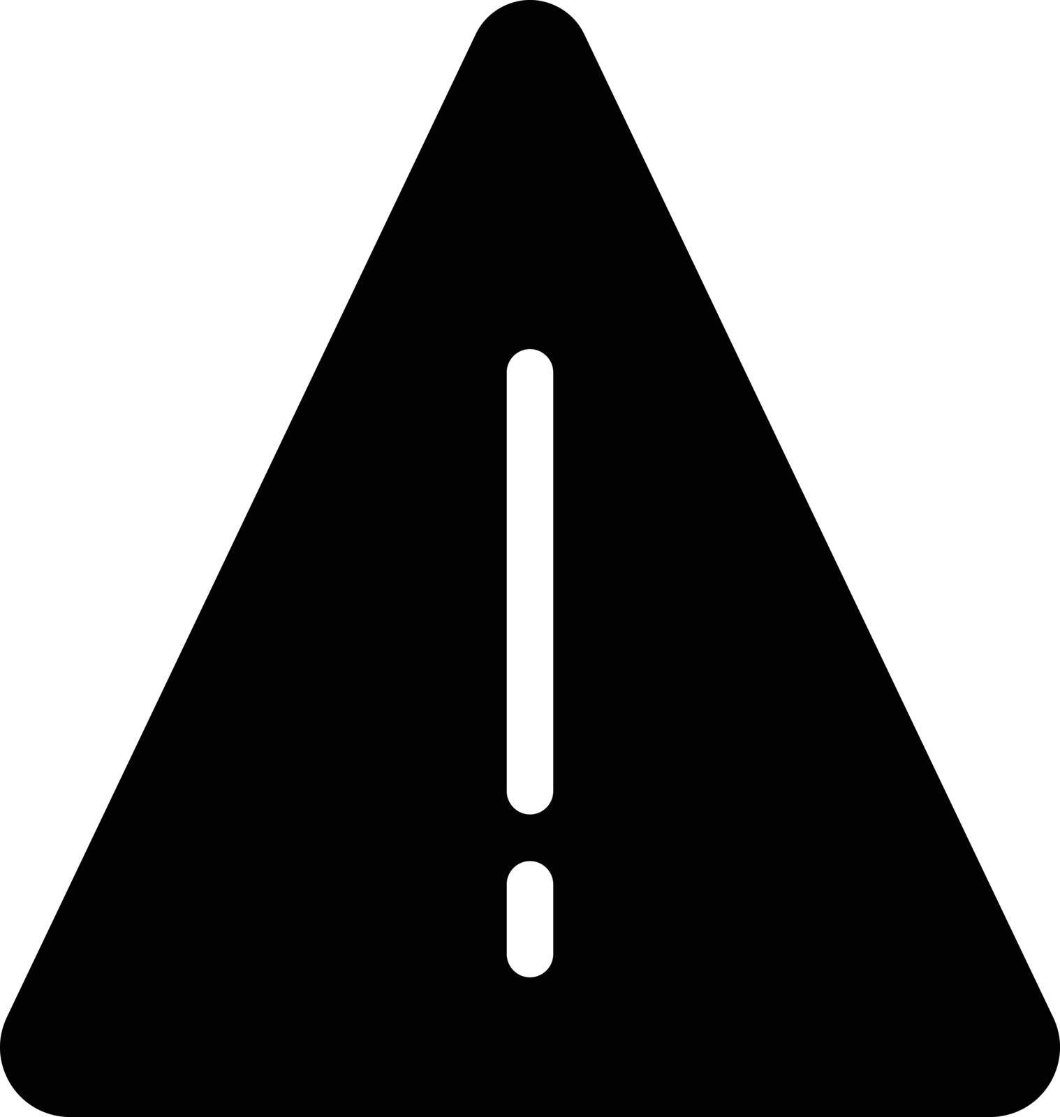 warning vector glyph flat icon
