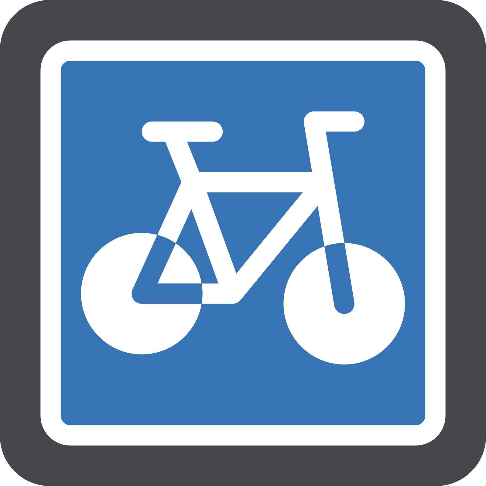cycling vector glyph colour icon