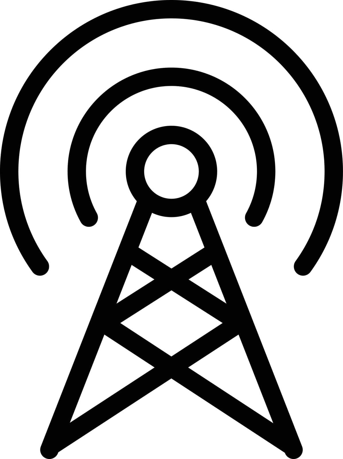 tower vector thin line icon