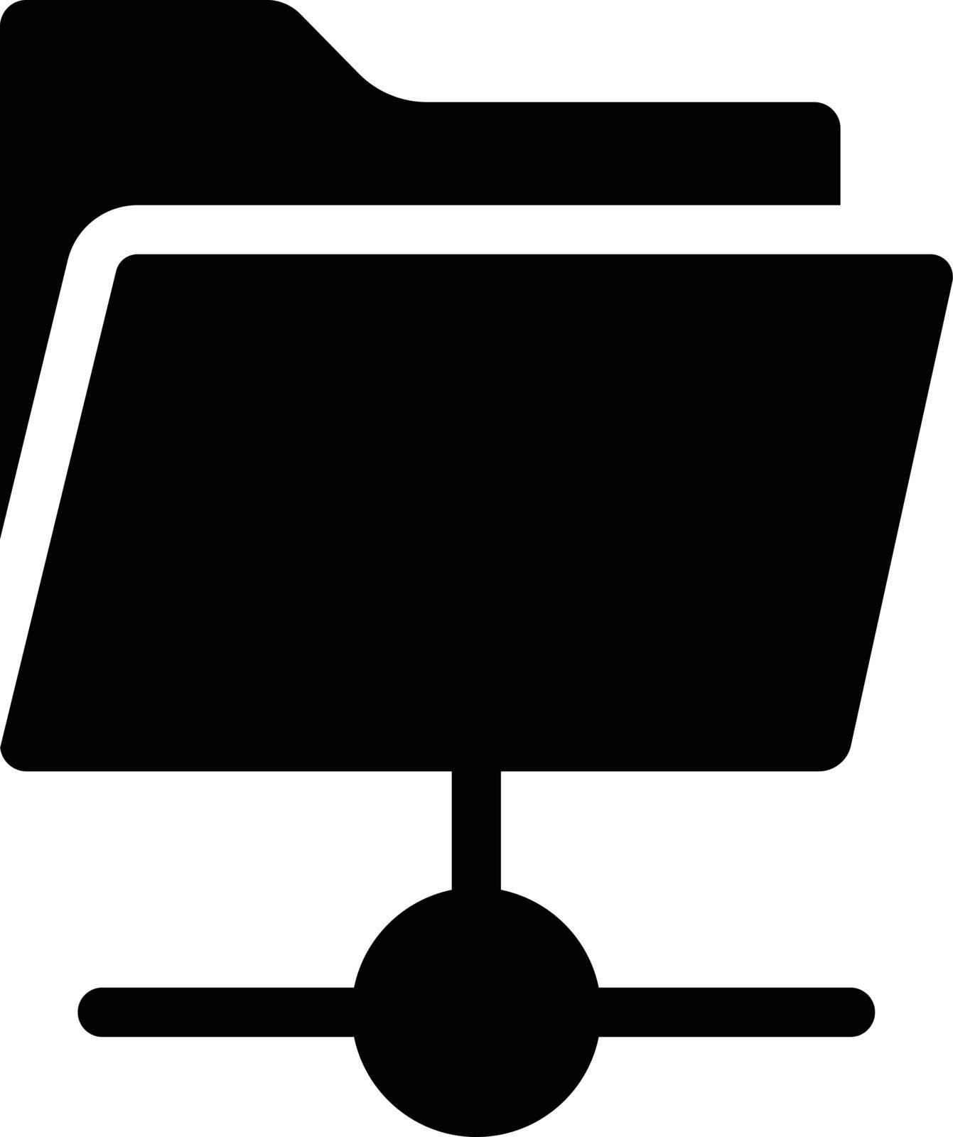 folder vector glyph flat icon