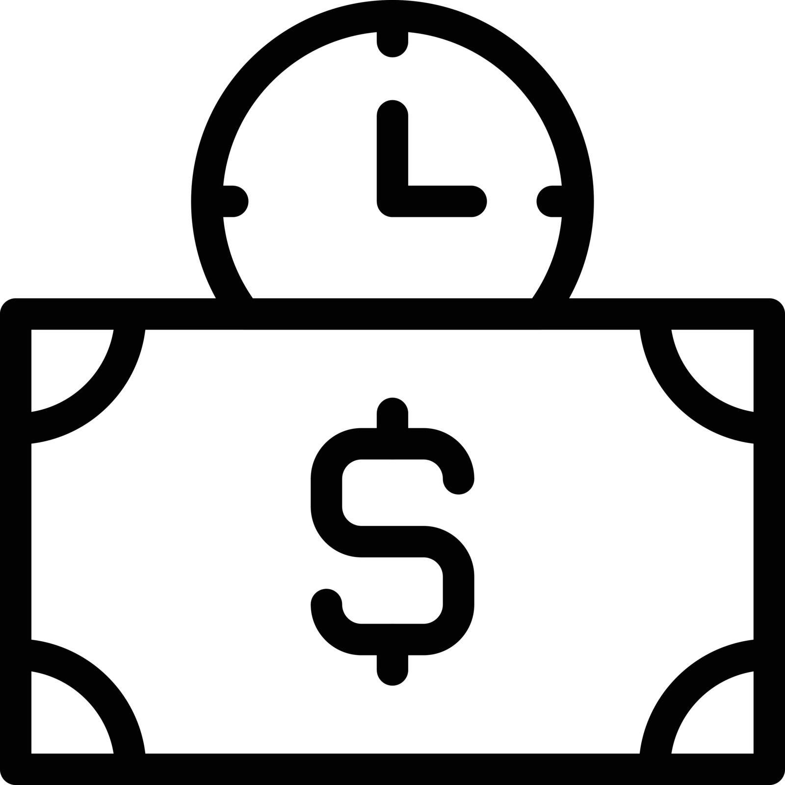 cash vector thin line icon