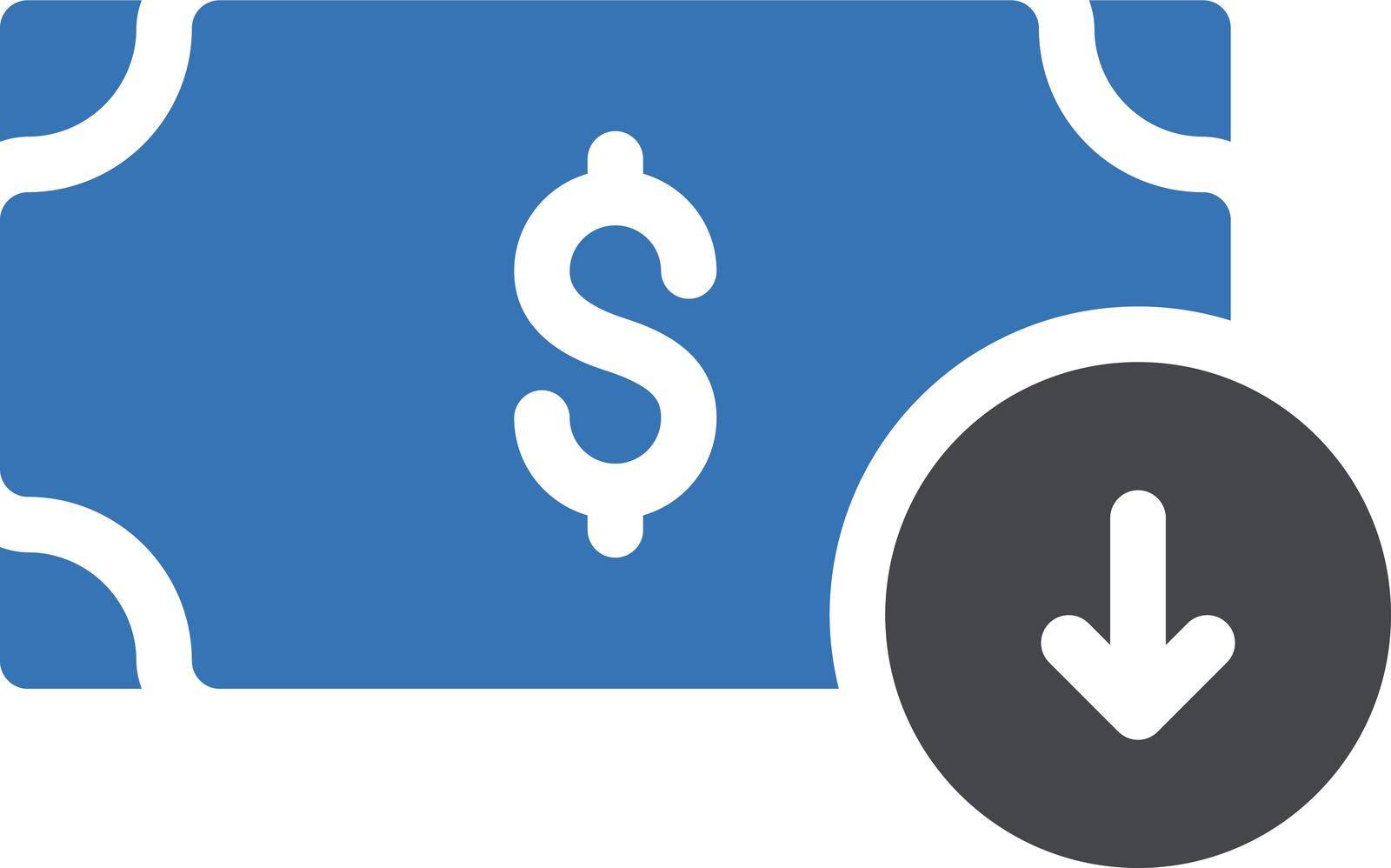 cash vector glyph colour icon