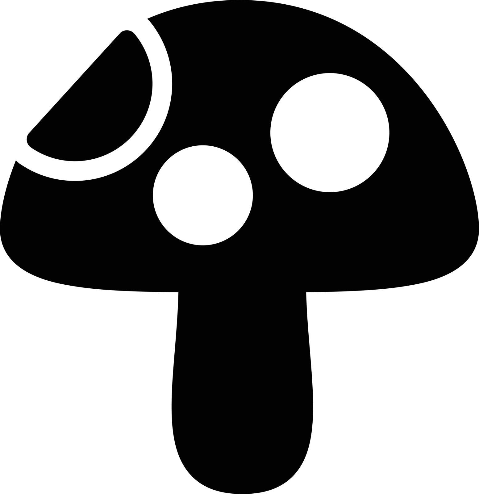 mushroom vector glyph flat icon