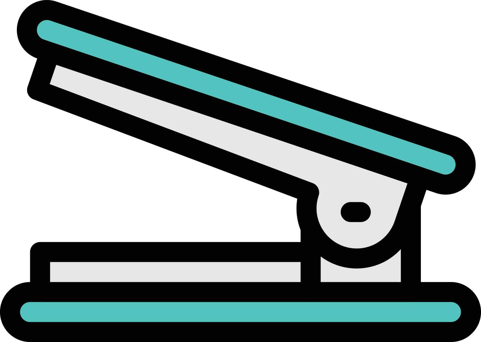 stapler vector colour line icon