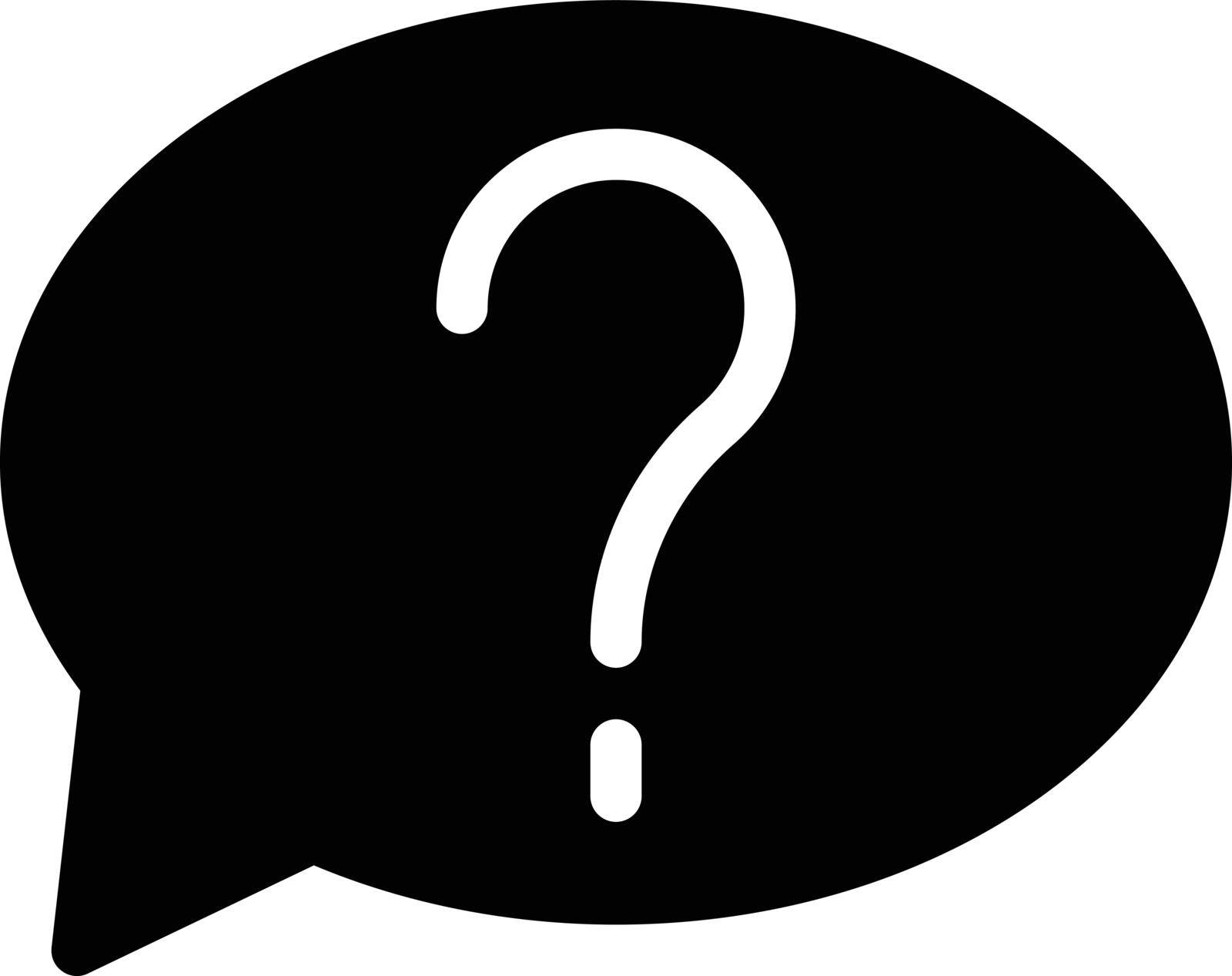 question vector glyph flat icon