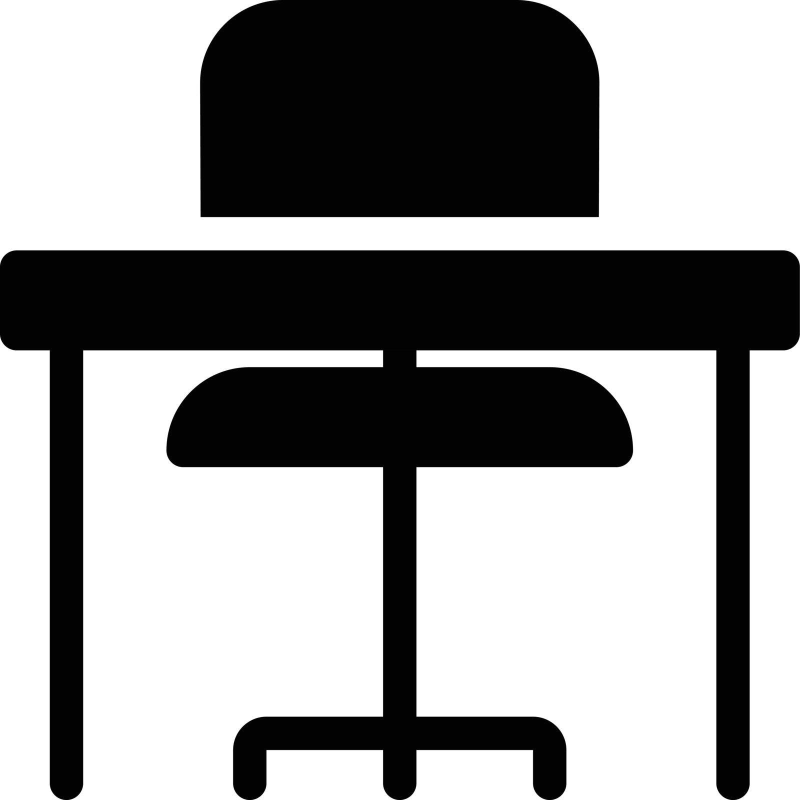 table vector glyph flat icon