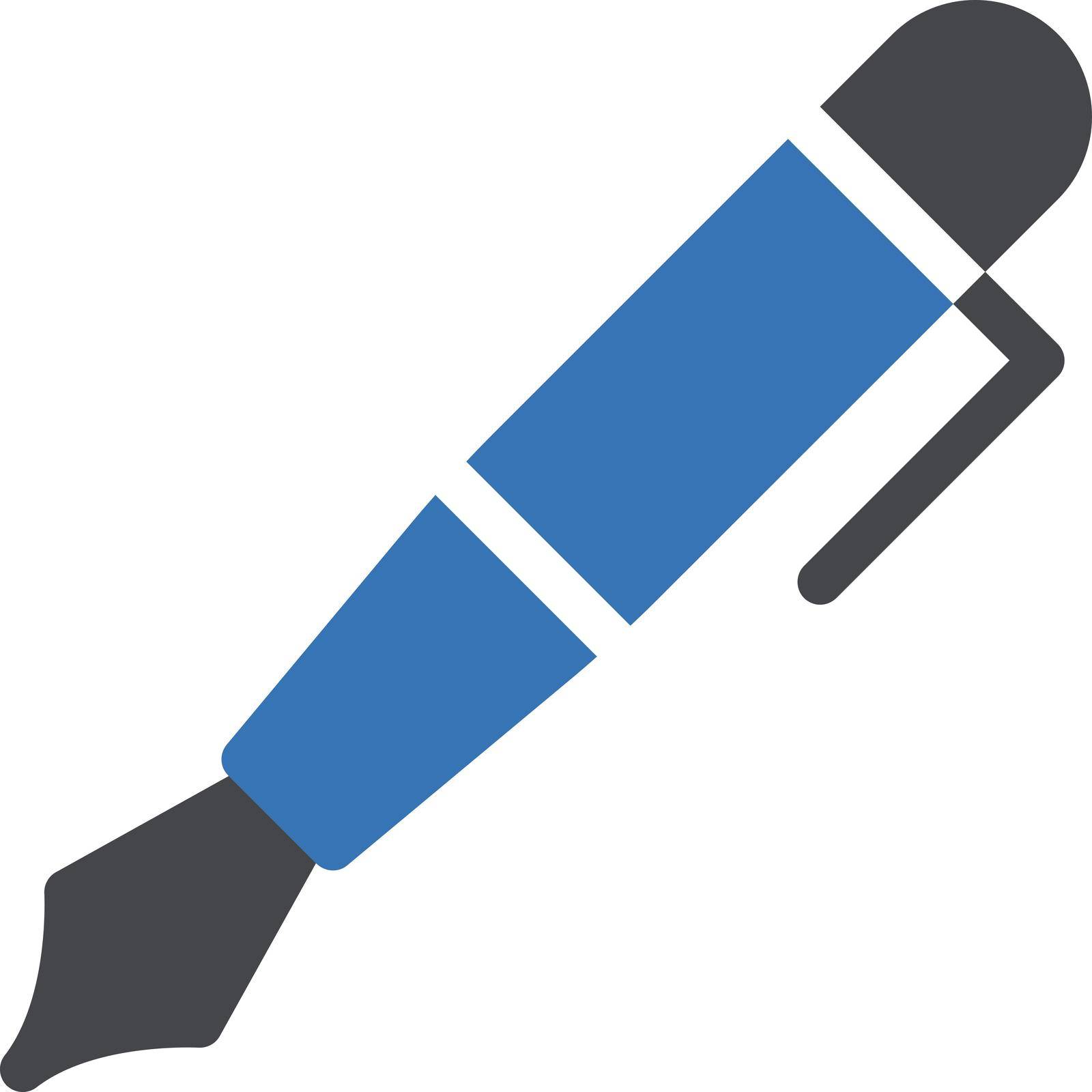 pen vector glyph colour icon