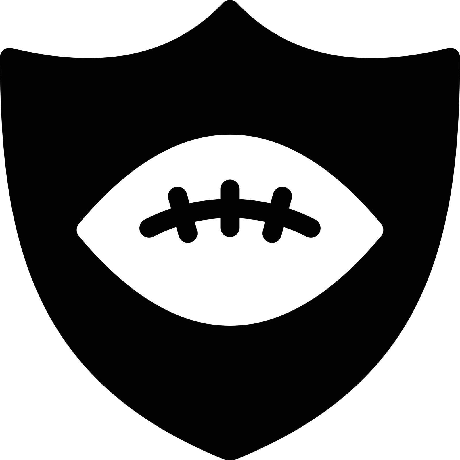 rugby shield vector glyph flat icon