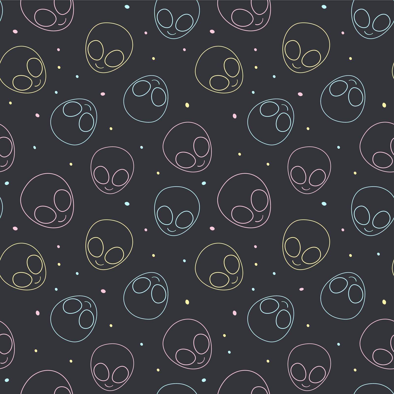 Aliens Seamless Tiling Background by apollocat