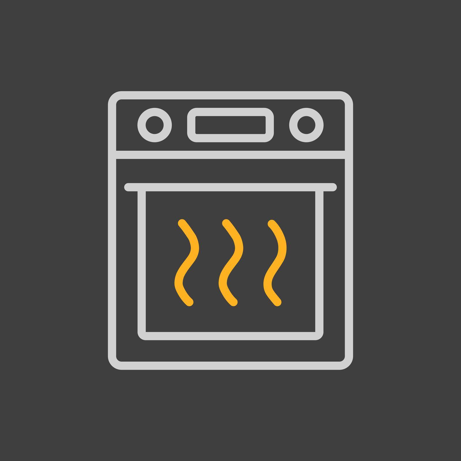 Electric oven vector kitchen icon. Graph symbol for cooking web site design, logo, app, UI