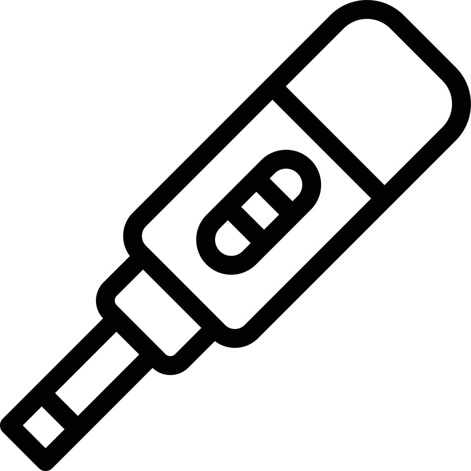 pregnancy test strip vector thin line icon