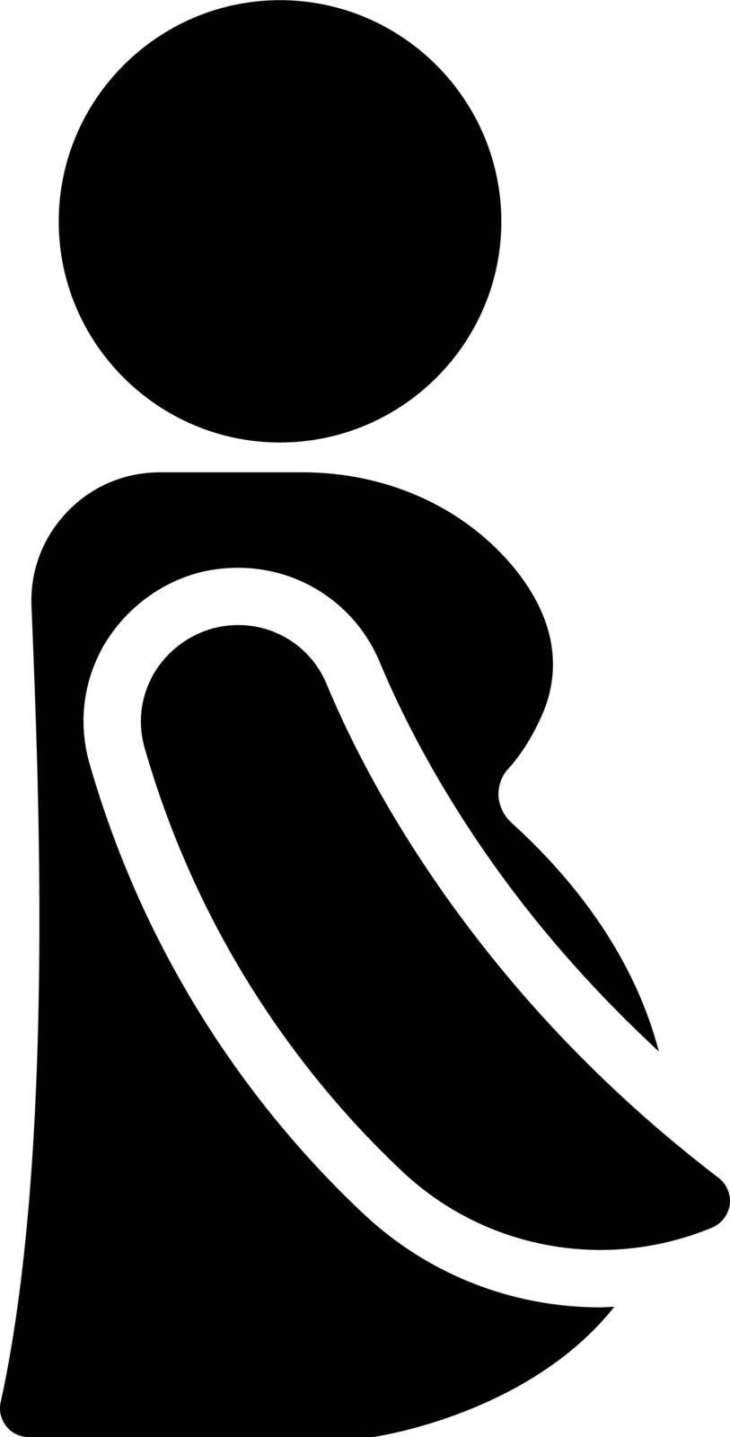 pregnant vector glyph flat icon