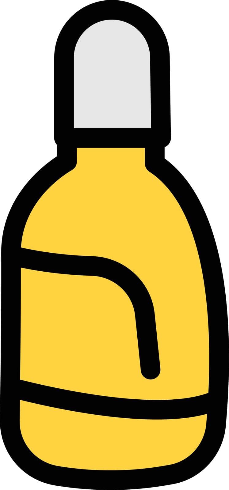 plastic bottle vector line colour icon