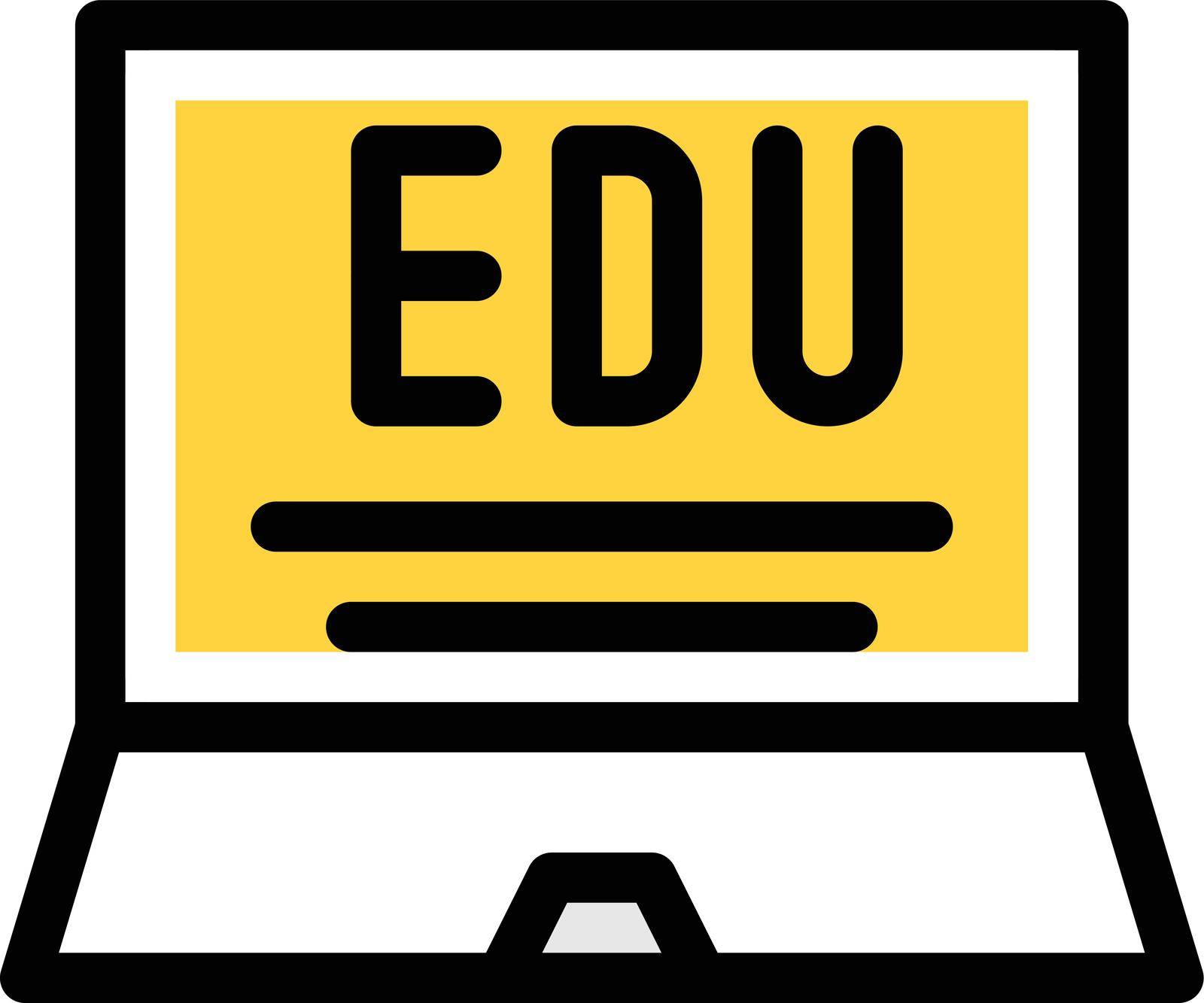 online education vector line colour icon