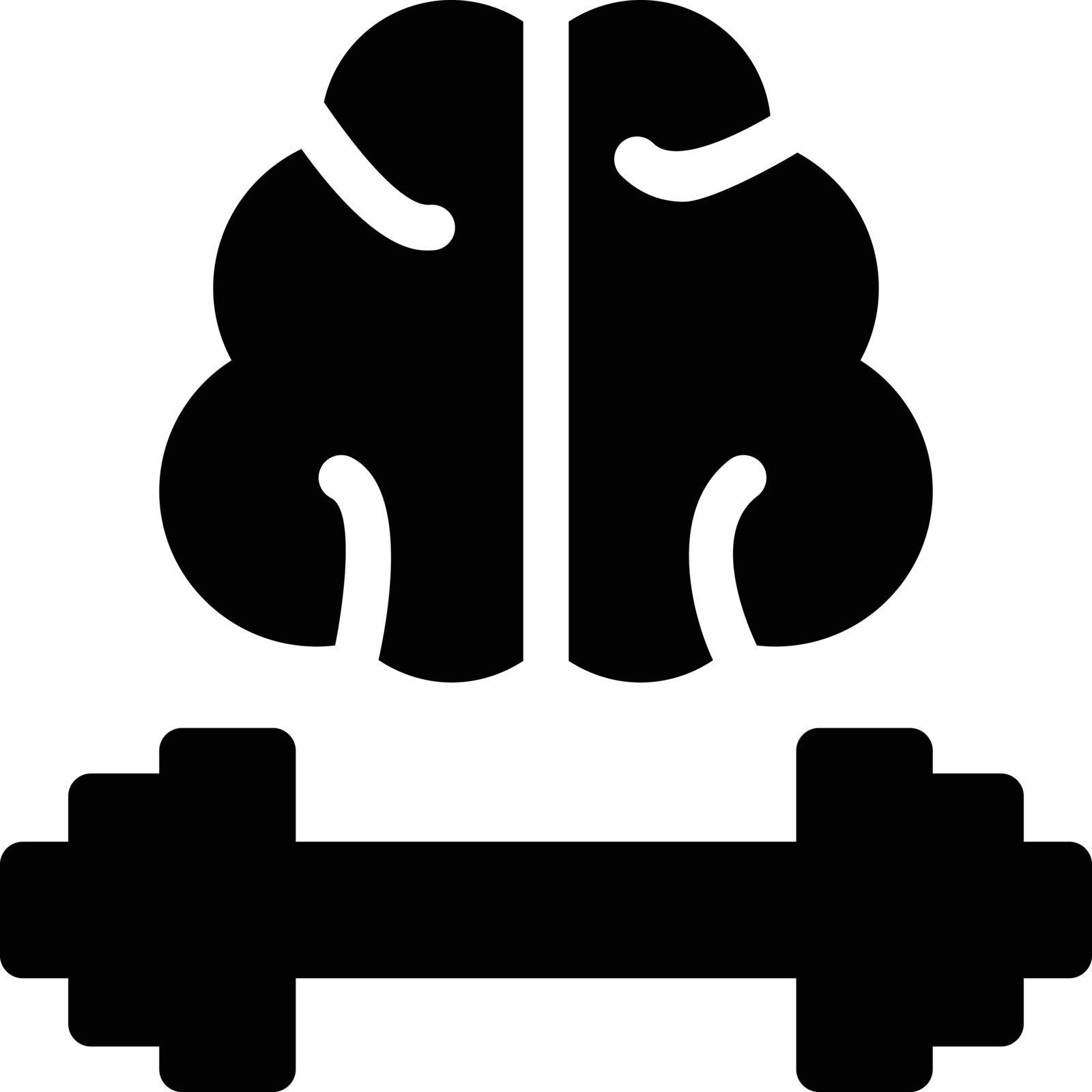 strong mind vector glyph flat icon