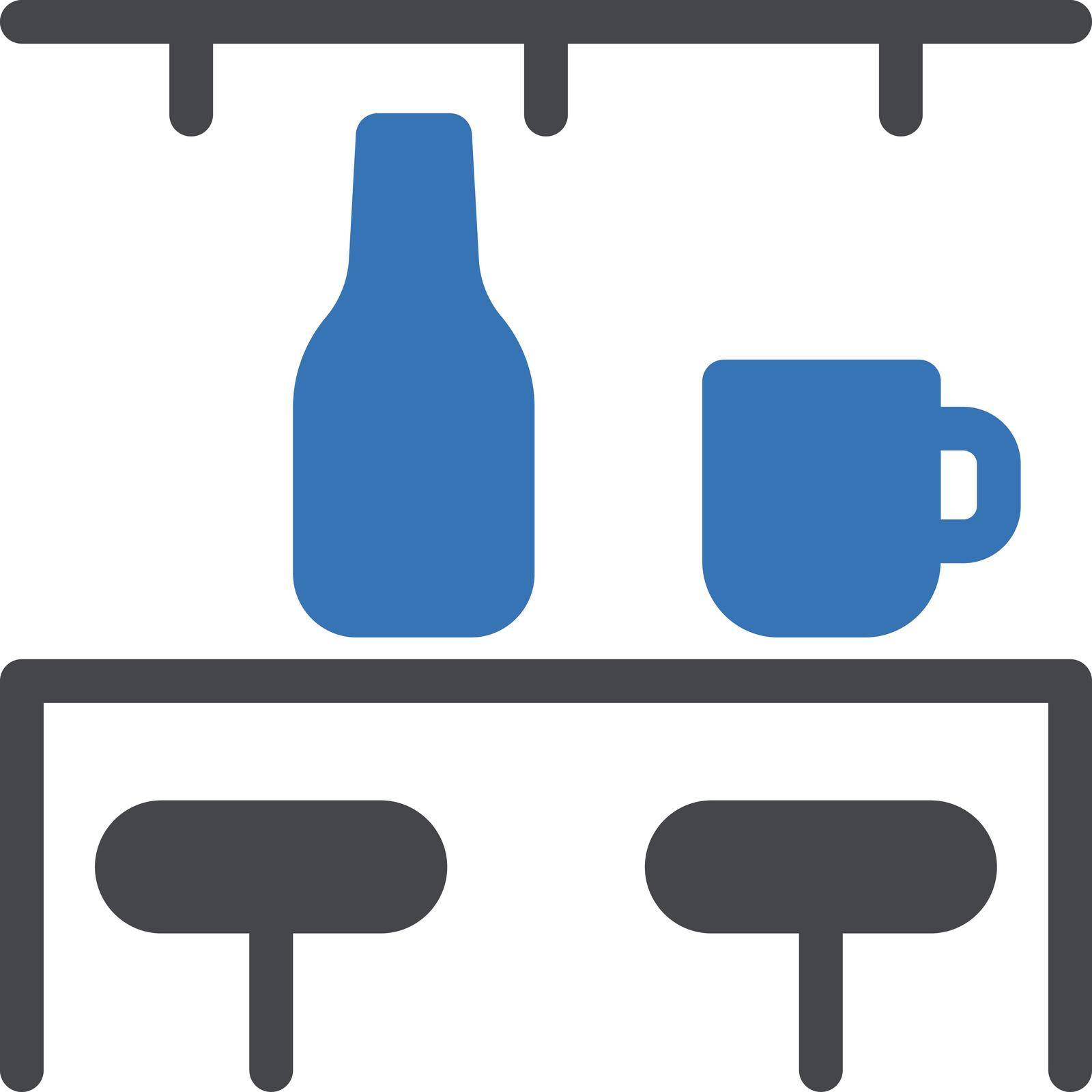 wine bar vector glyph colour icon
