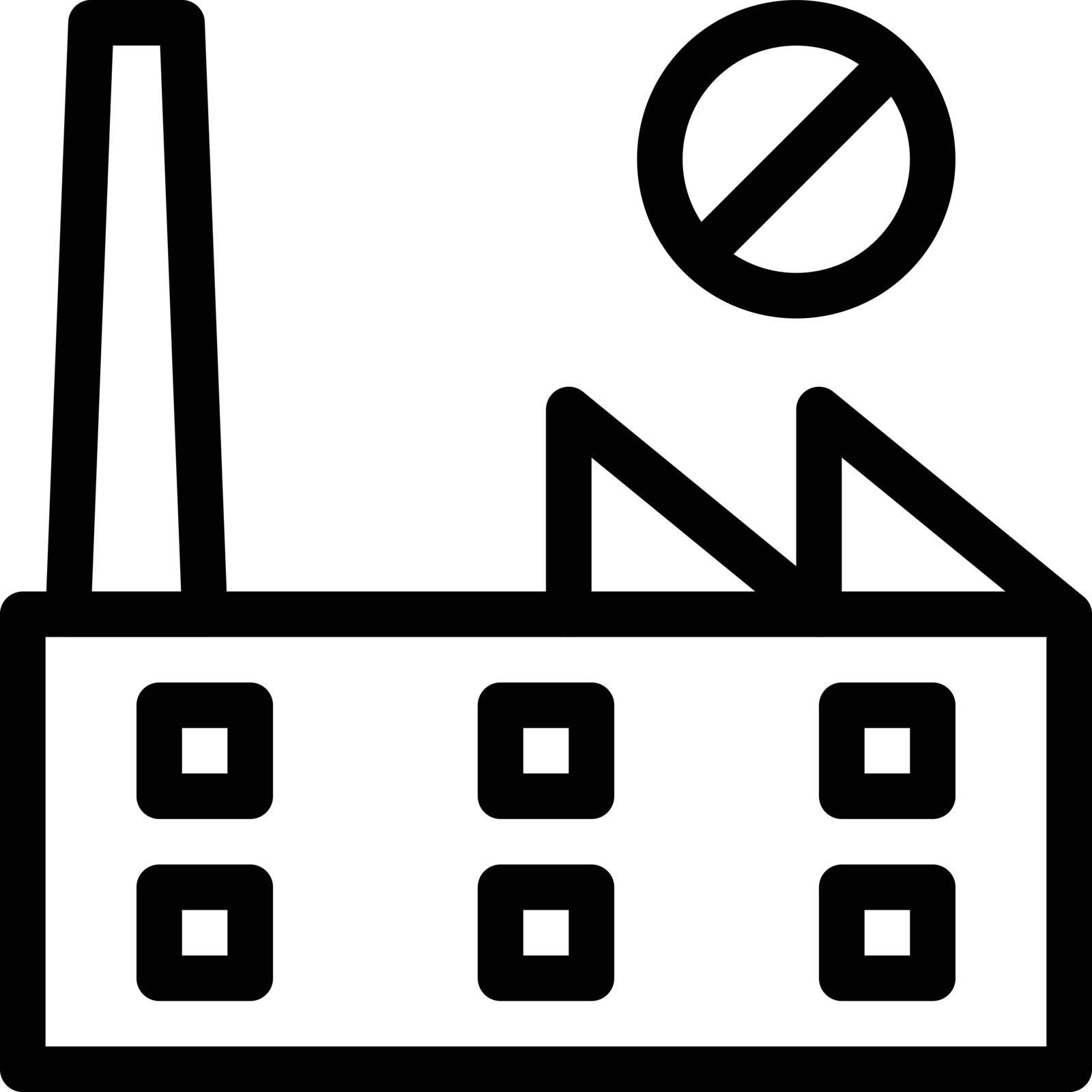factory vector thin line icon