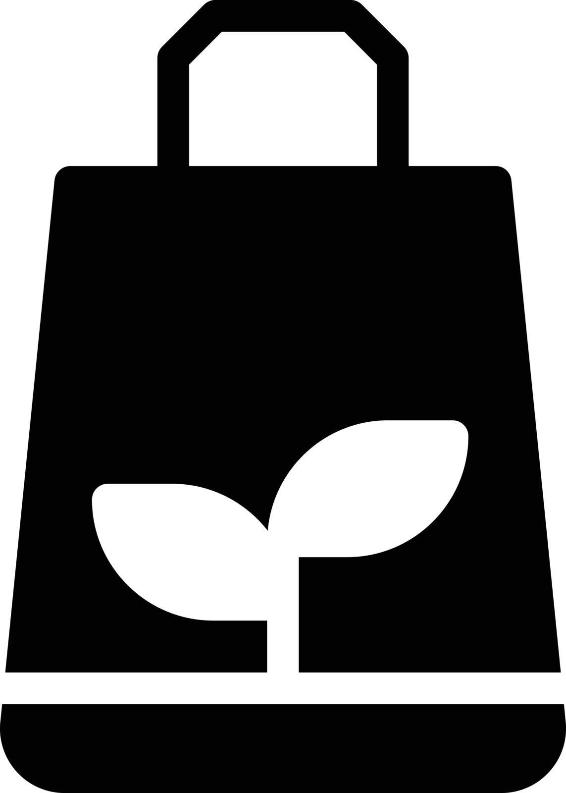 Ecology bag vector glyph flat icon