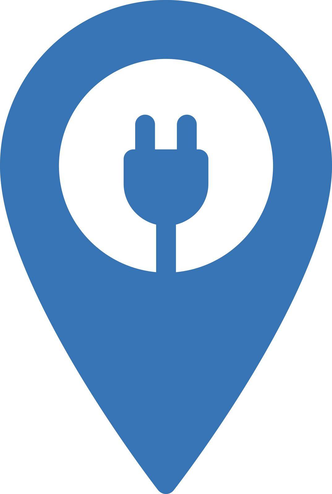 plug location vector glyph colour icon