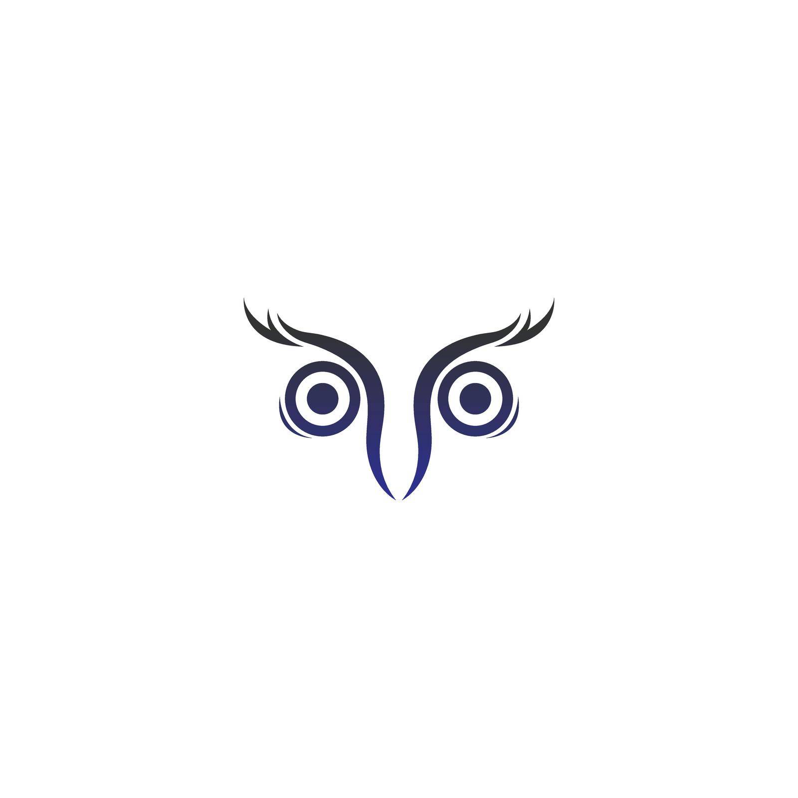 Owl logo vector icon design template illustration