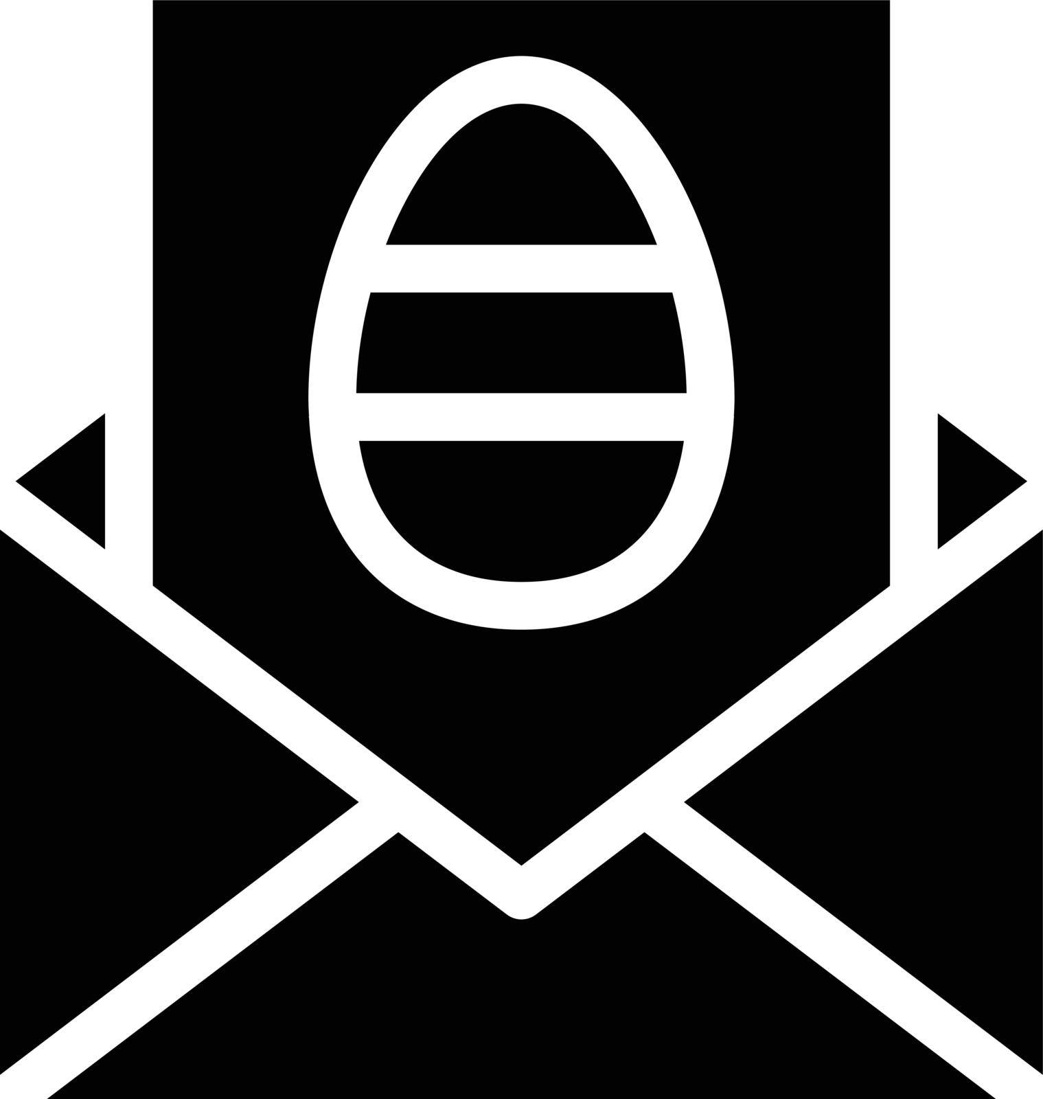 easter invitation vector glyph flat icon